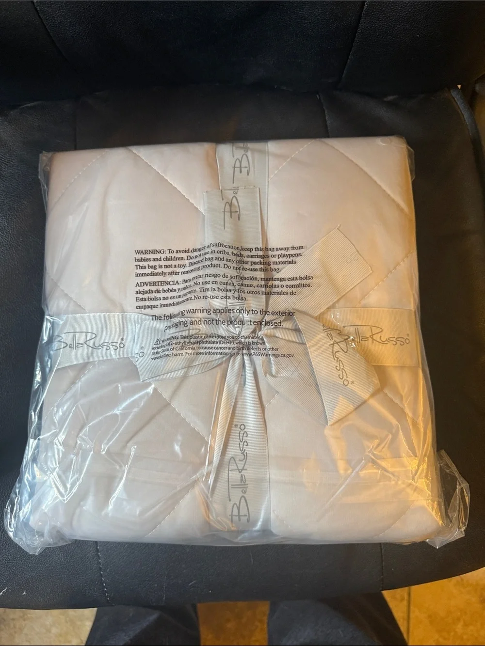 Belle Russo Cooling Throw Blanket in Light Gray